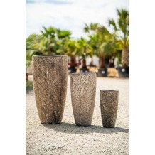 Pots en grès antique sable