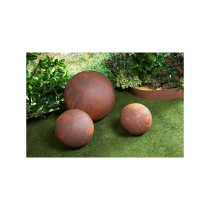 Sphère pleine en métal oxydée - Palmiers du Monde